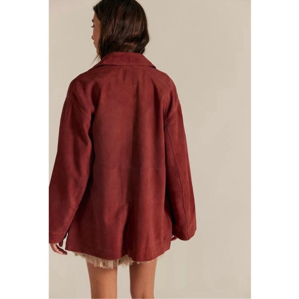 NWT Free People Annalise Suede Jacket We The Free Marsala Red Small - Picture 3 of 14